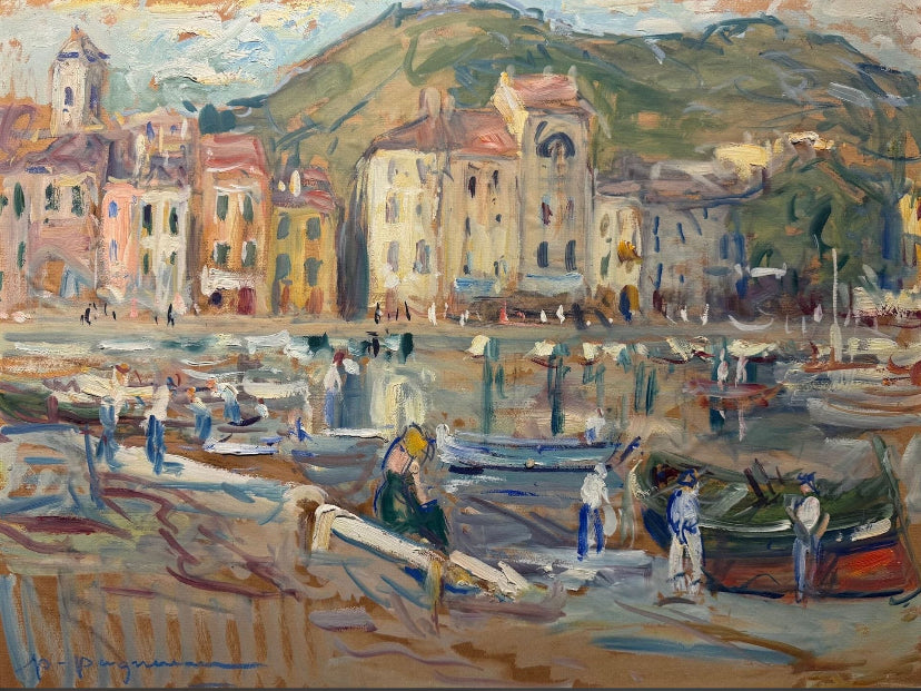 View of the Port Oil Painting