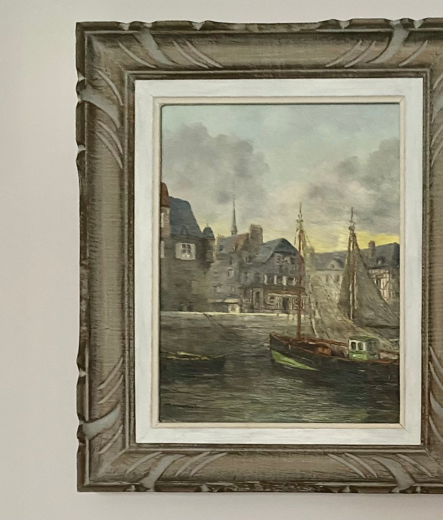 Harbour Life Oil Painting on Canvas