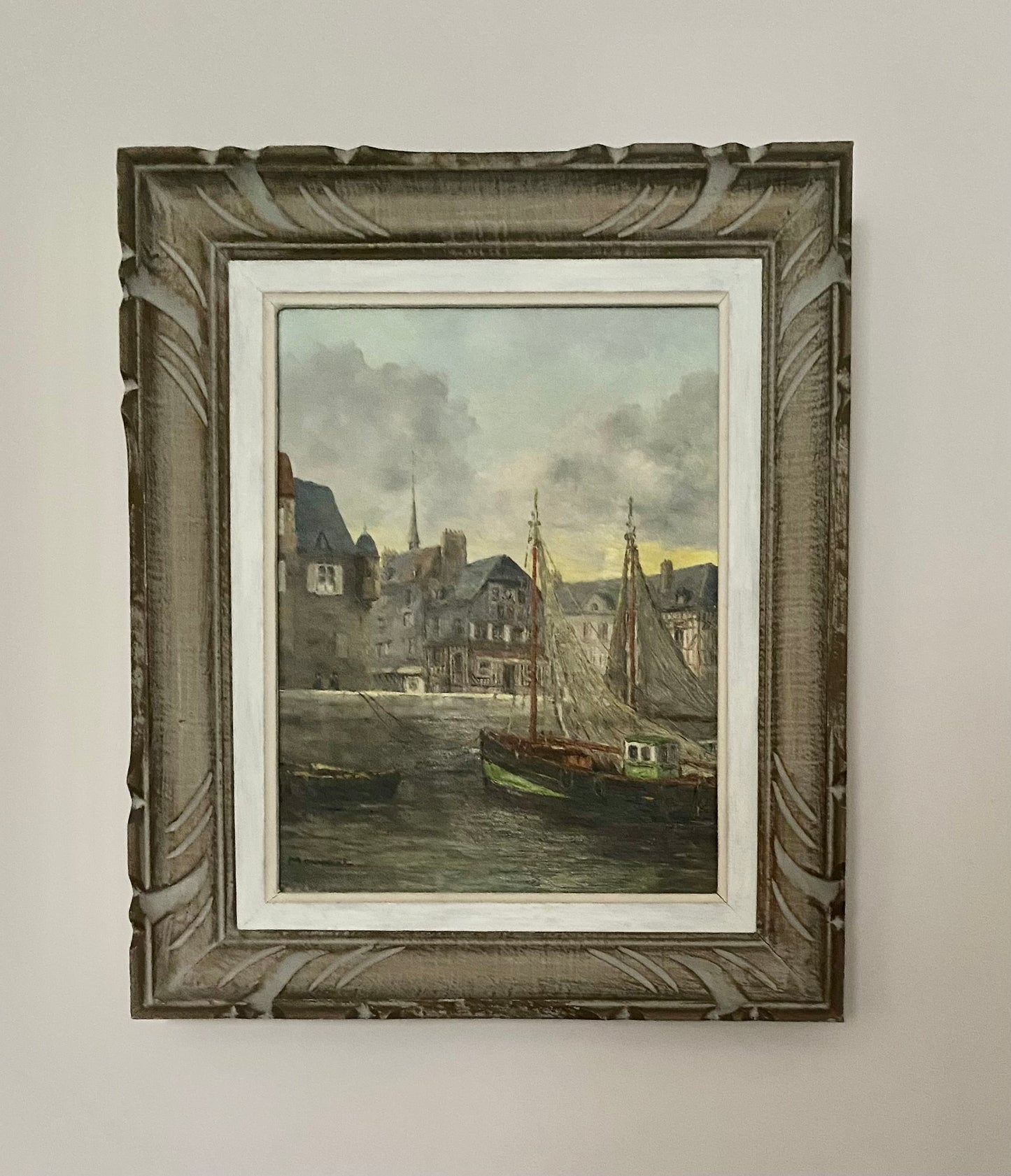 Harbour Life Oil Painting on Canvas