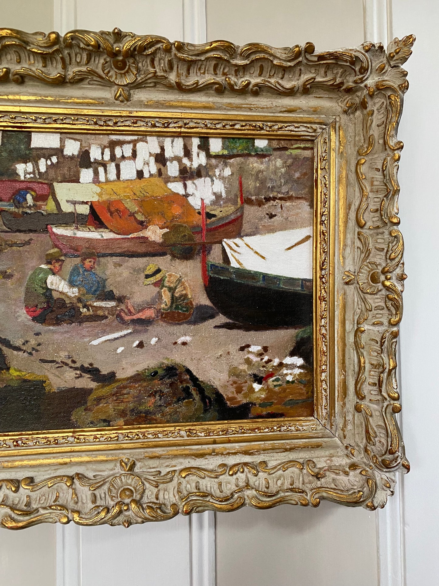 Light Work on Shore Oil Painting