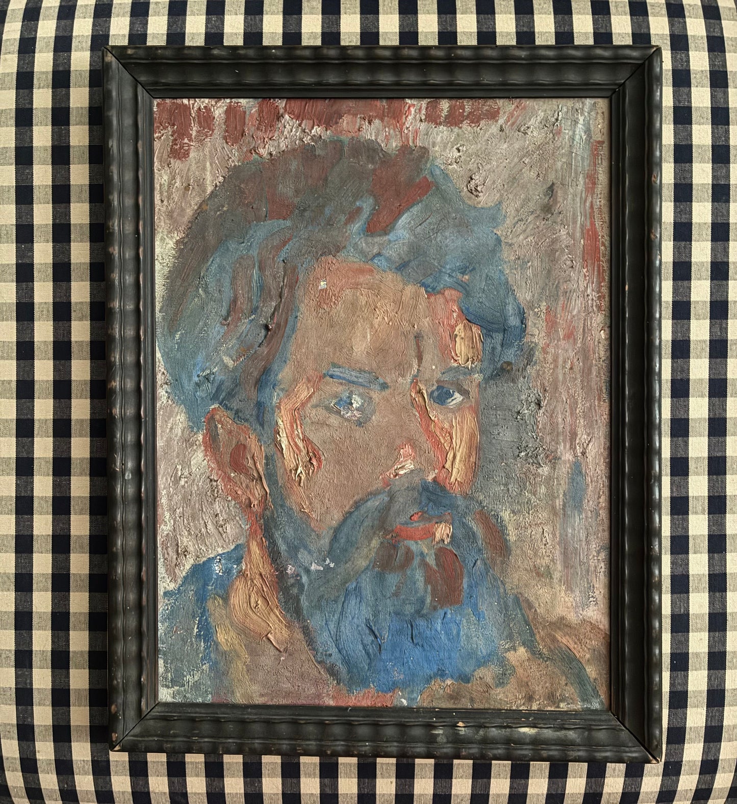 Bluebeard Male Portrait Oil on Canvas