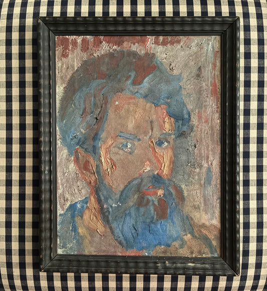 Bluebeard Male Portrait Oil on Canvas