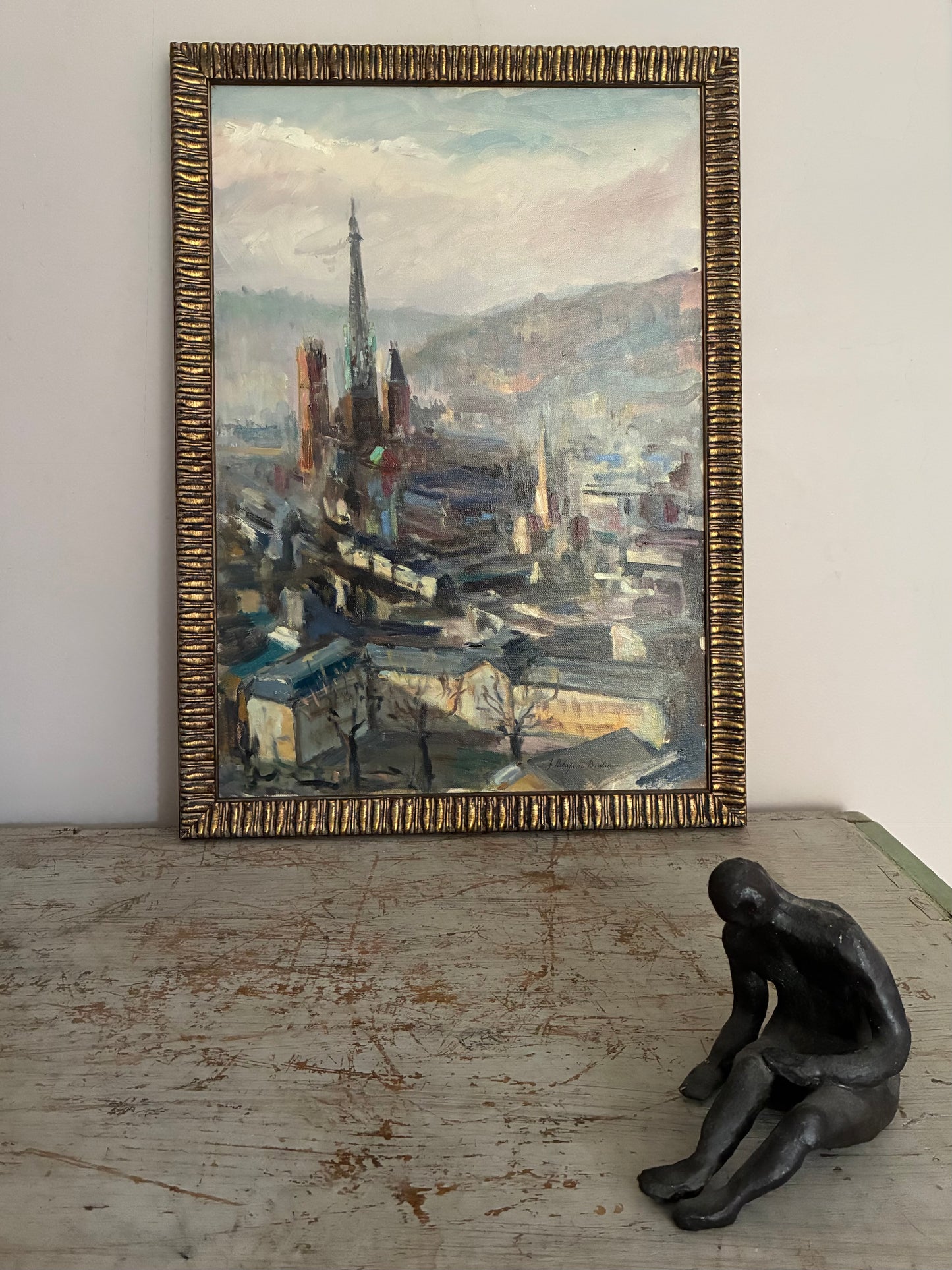 Misty Rouen City Oil Painting