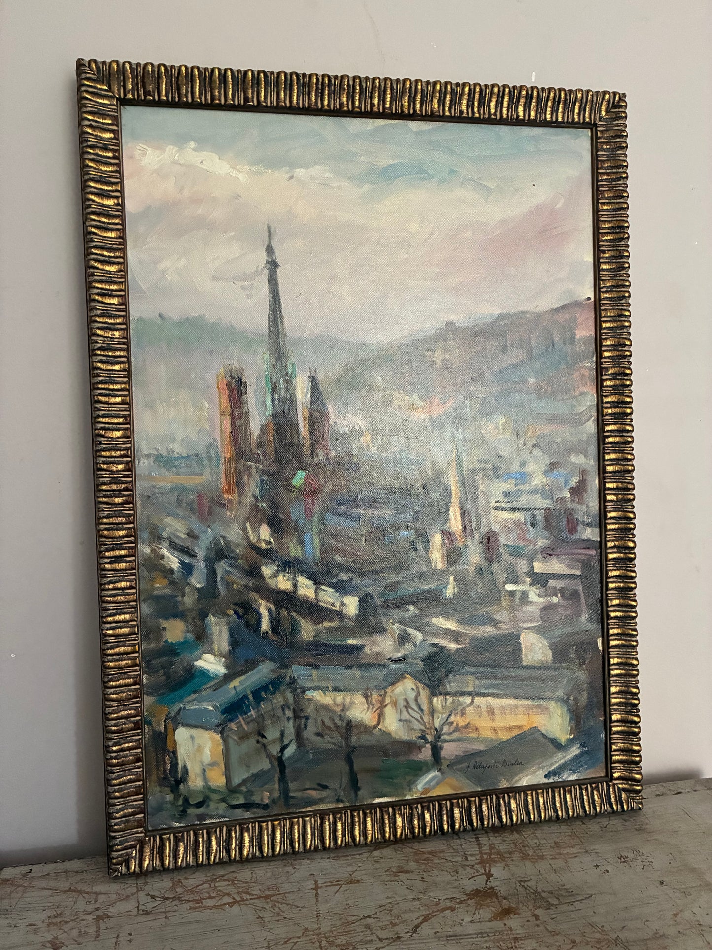 Misty Rouen City Oil Painting