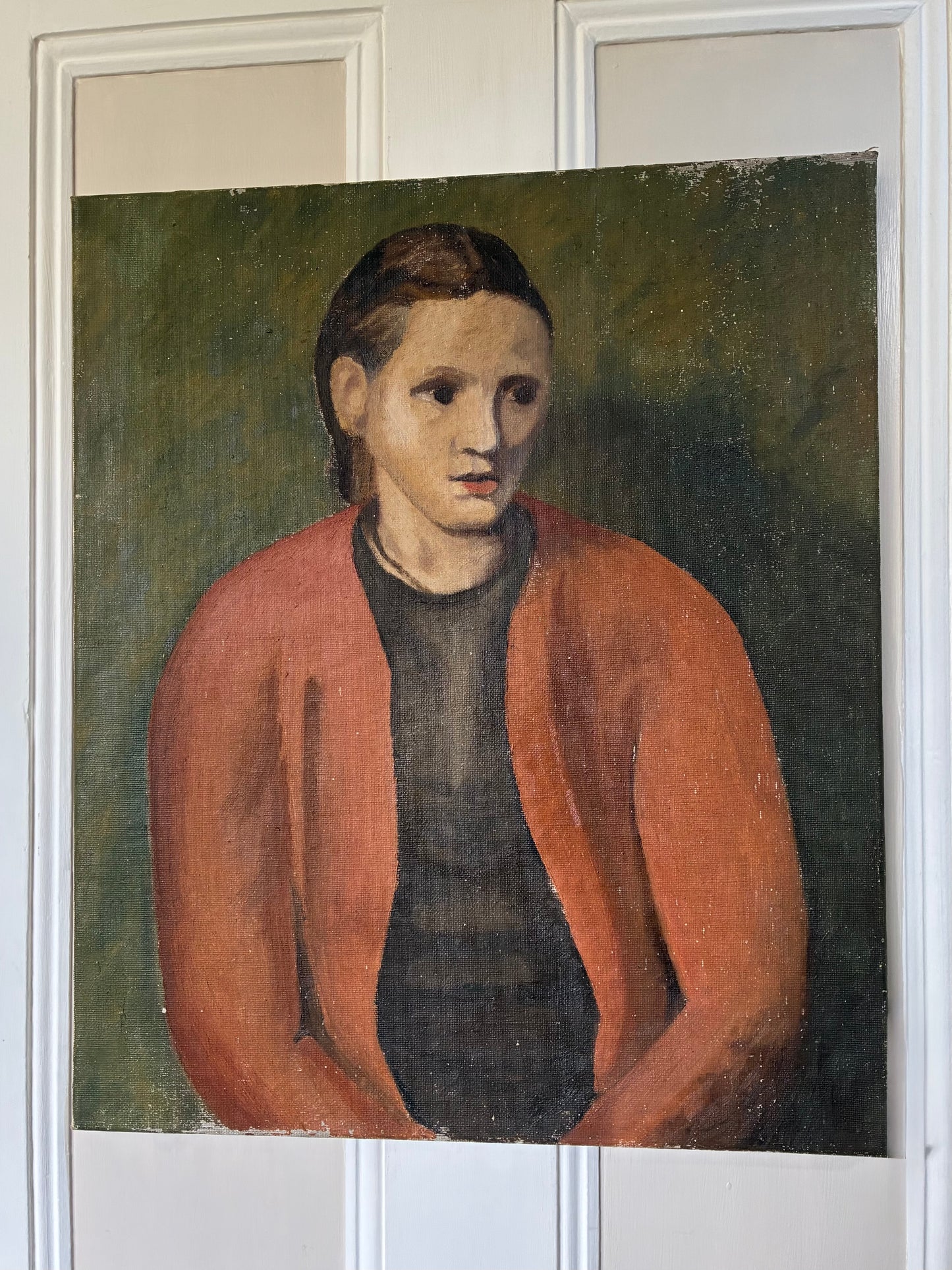 Rouge Cardigan Oil Painting