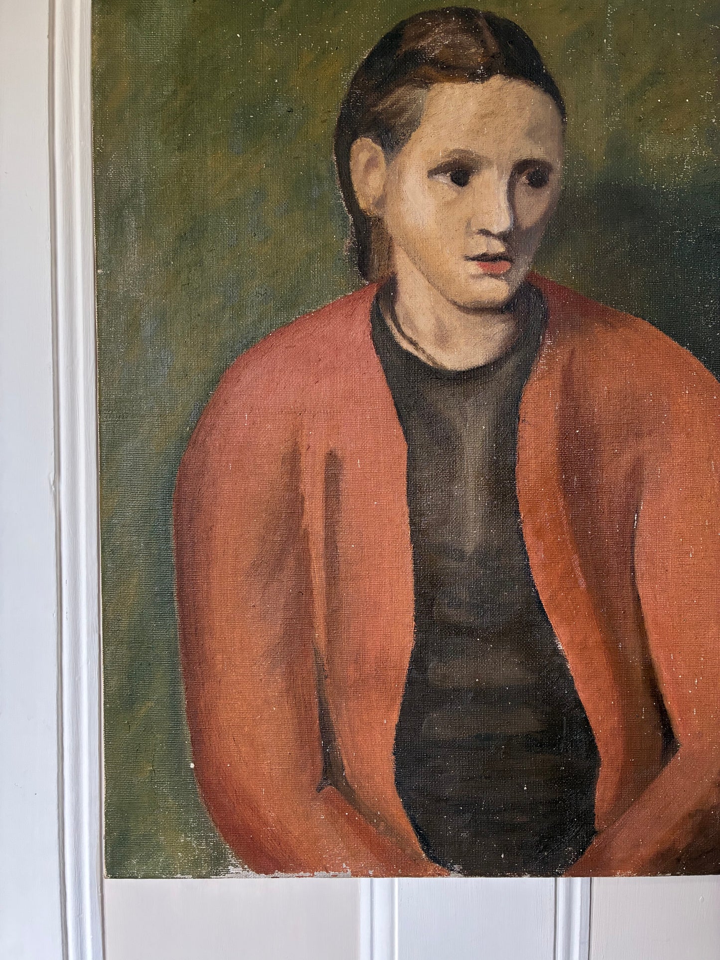 Rouge Cardigan Oil Painting