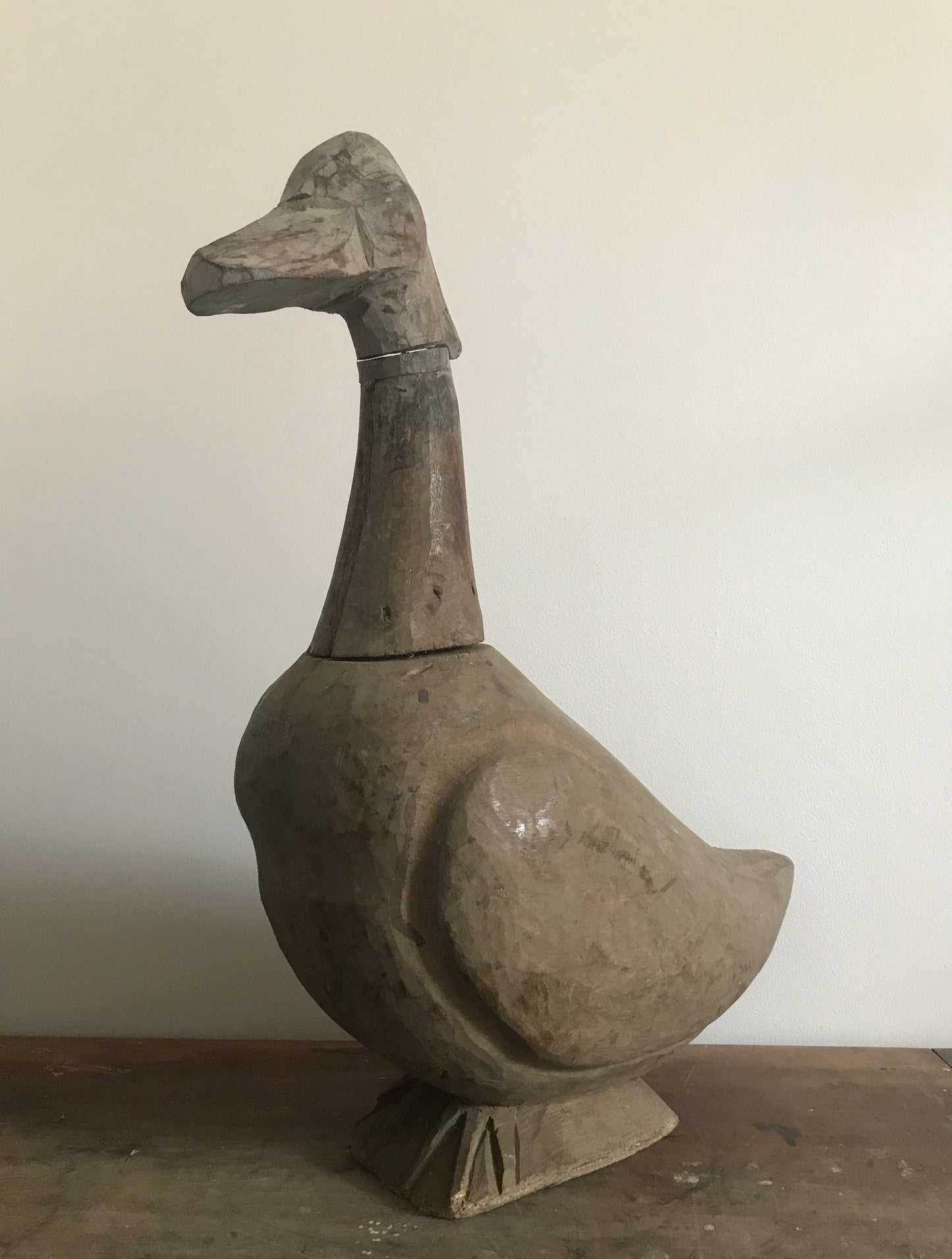 Large French Wooden Papier Mache Mallard