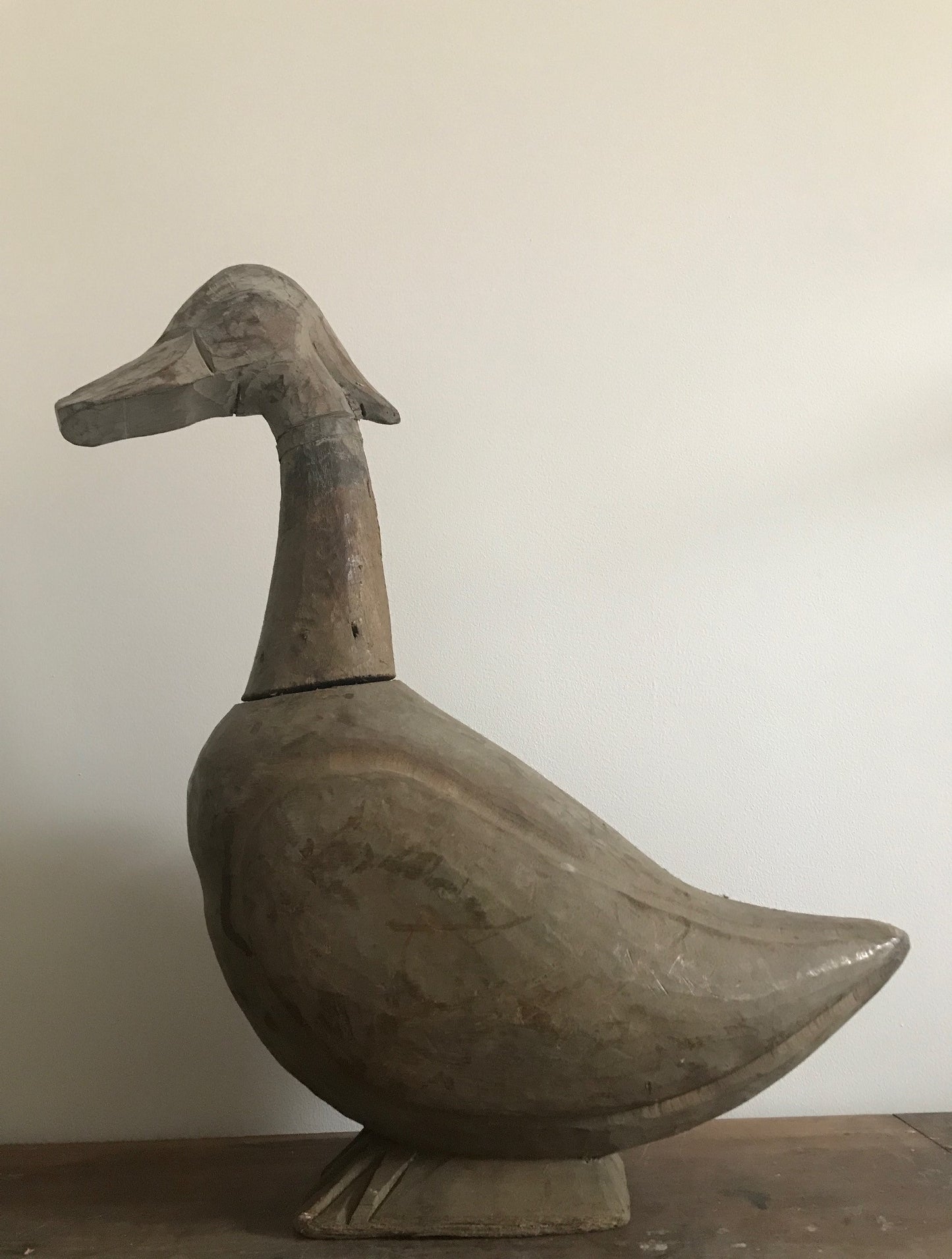 Large French Wooden Papier Mache Mallard