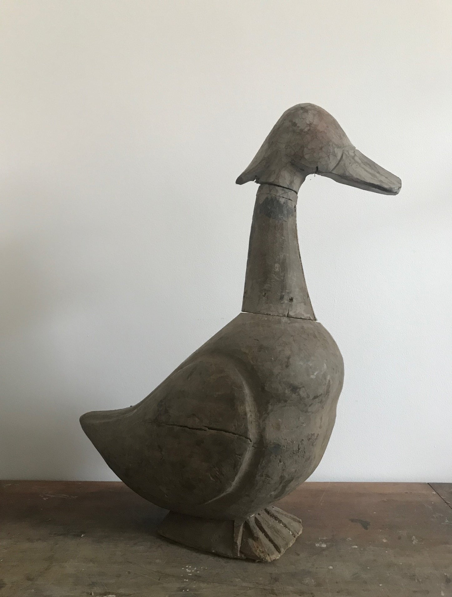 Large French Wooden Papier Mache Mallard