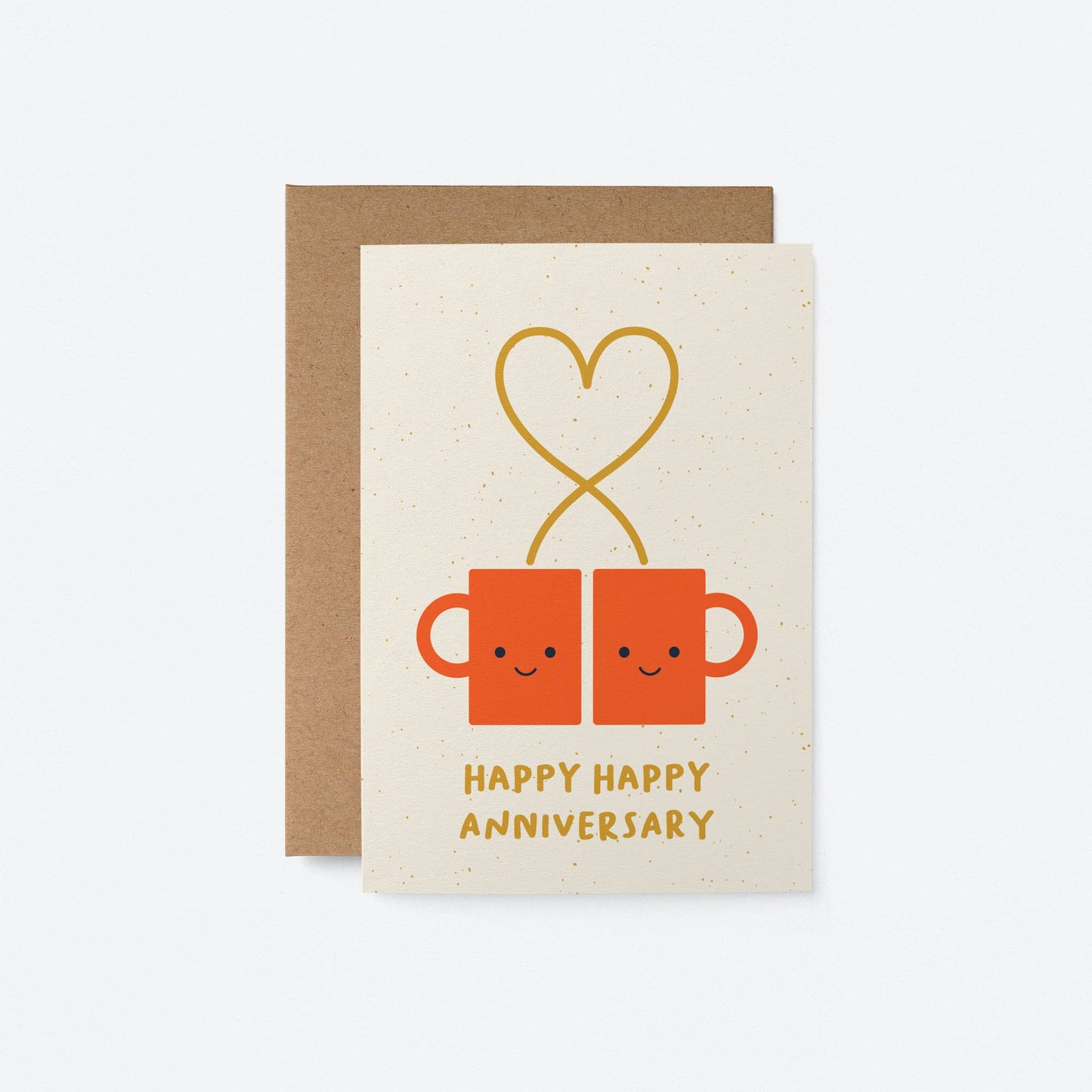 Happy Happy Anniversary Greetings Card