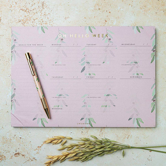 A4 Olive Oh Hello Week Desk Pad