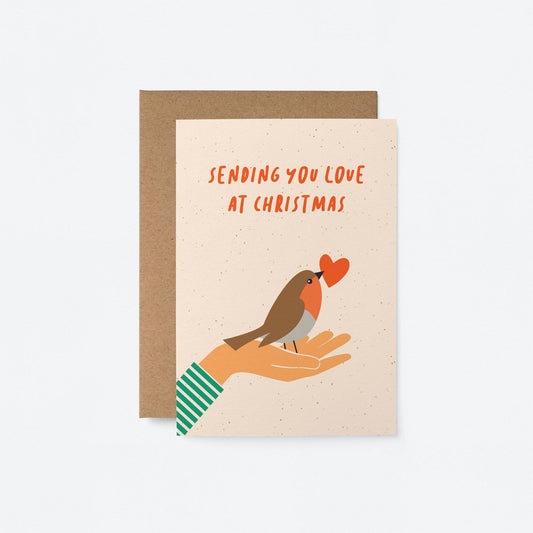 Sending You Love At Christmas Greetings Card