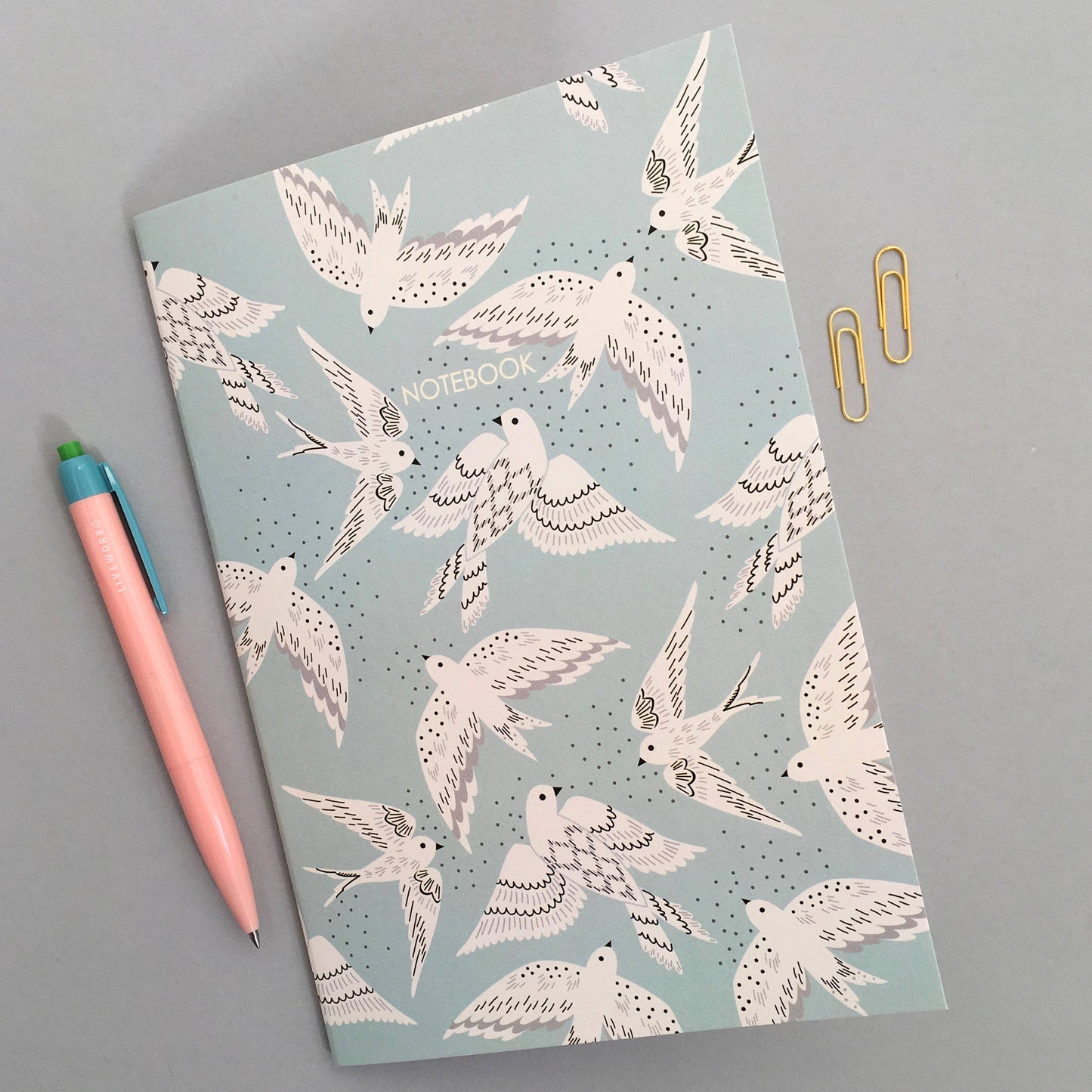 Birds 'Hanging Out' A5 Notebook