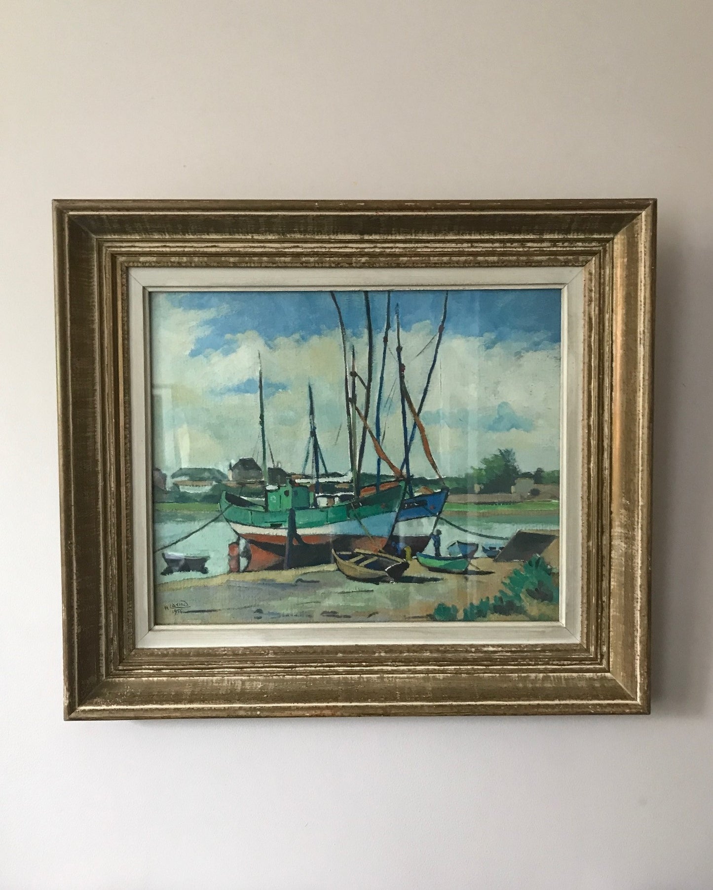 The Boats - Framed and Signed H. Laviod