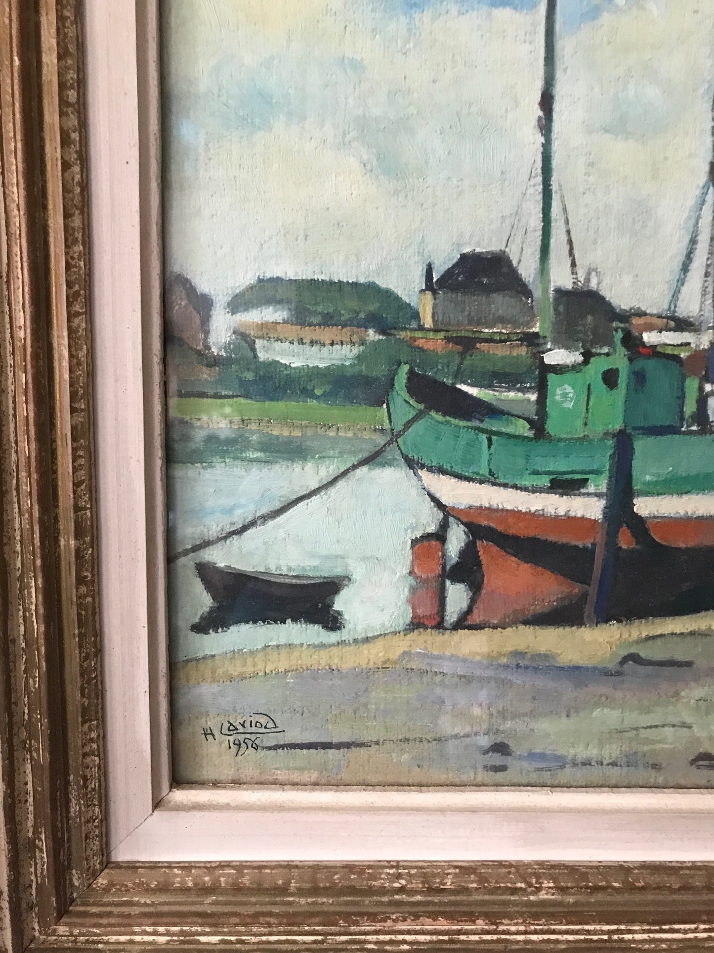 The Boats - Framed and Signed H. Laviod