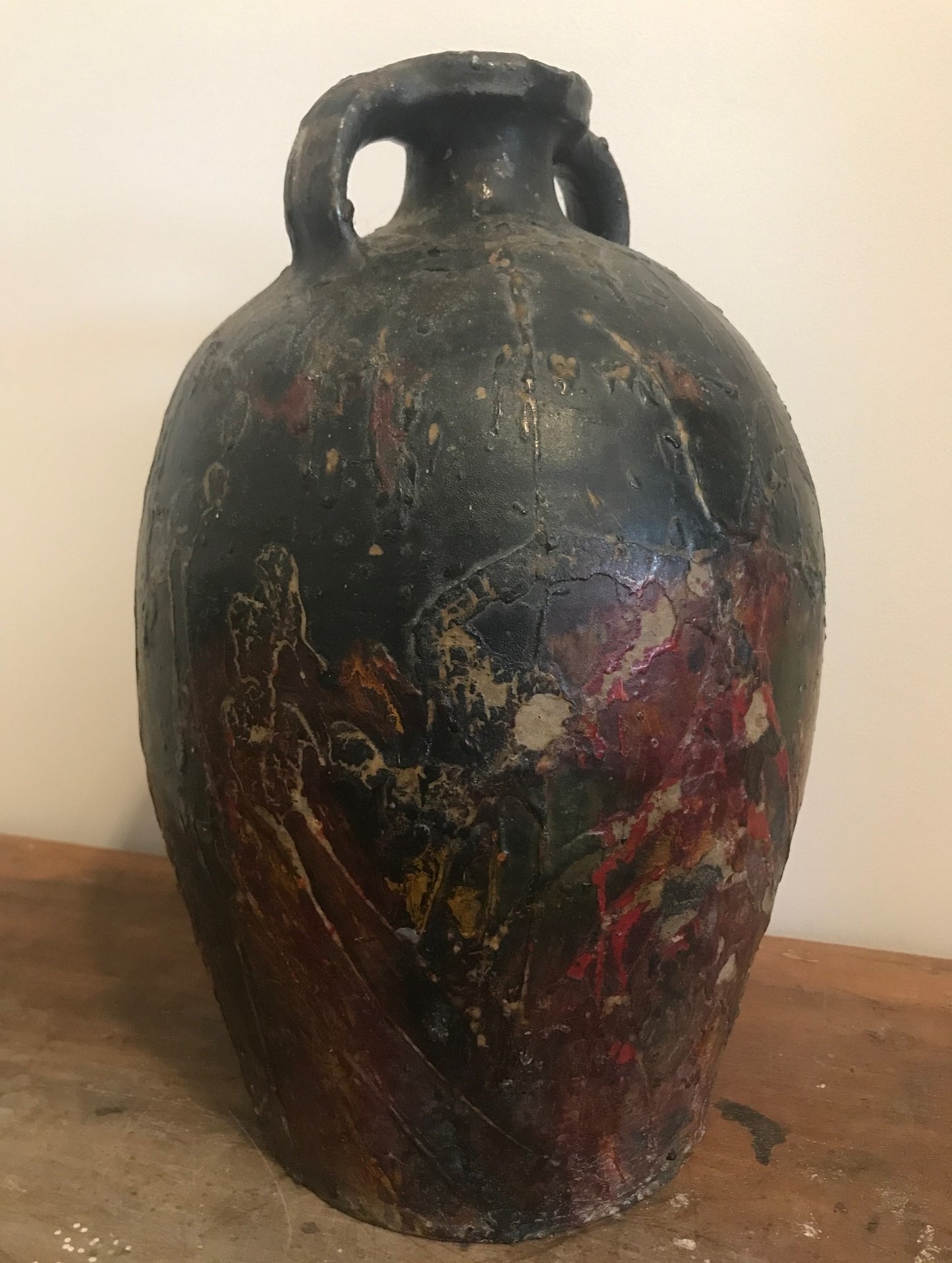 Large French Antique Oil Pot