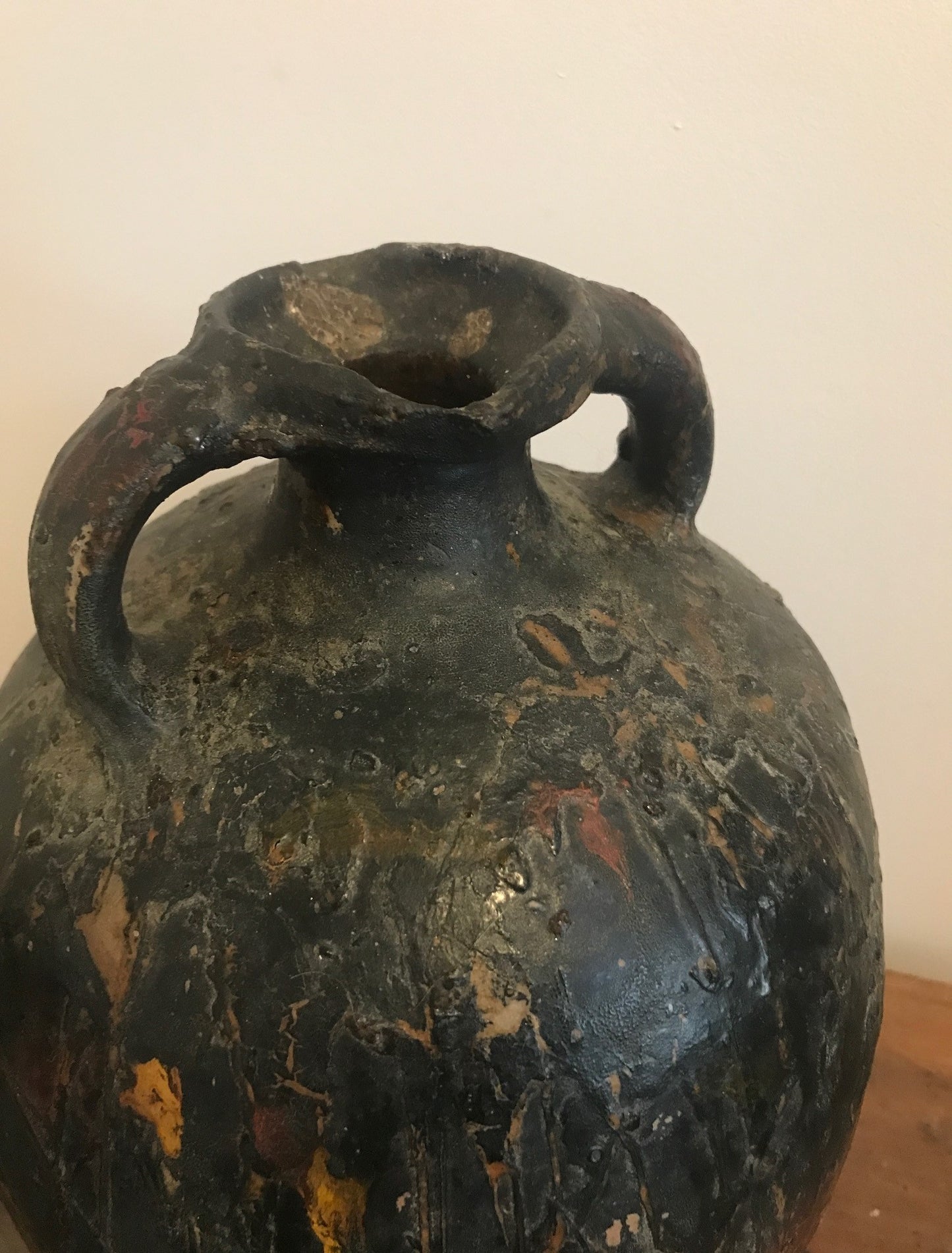 Large French Antique Oil Pot