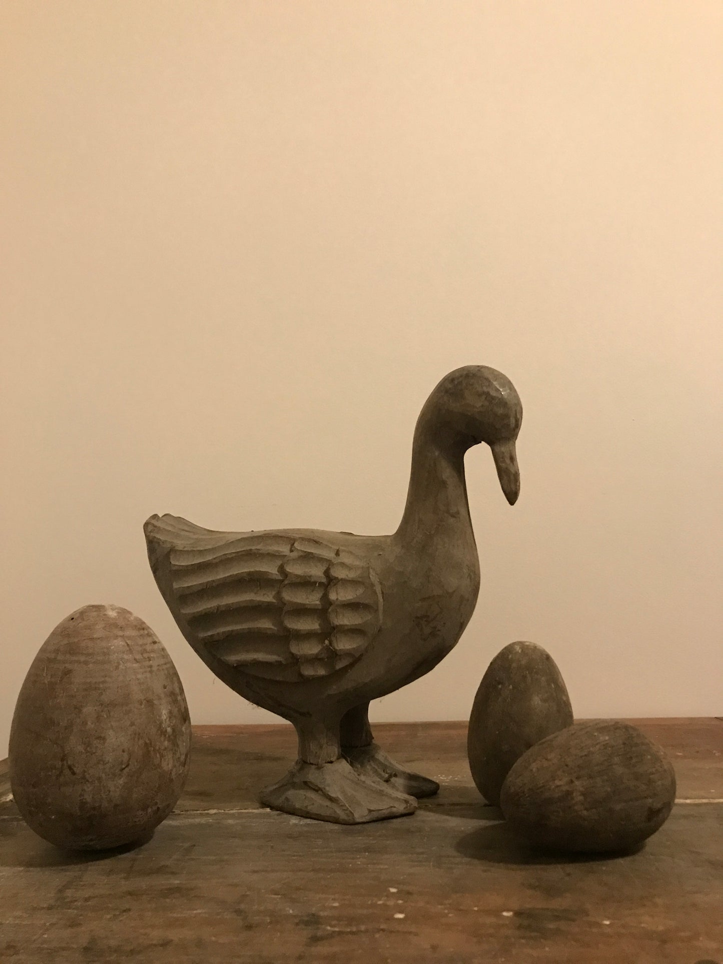 French Wooden Duck - Antique Papier Mache Mold