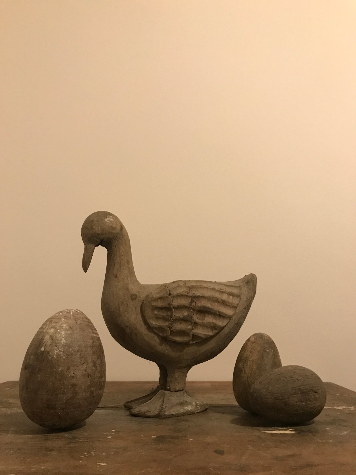 French Wooden Duck - Antique Papier Mache Mold