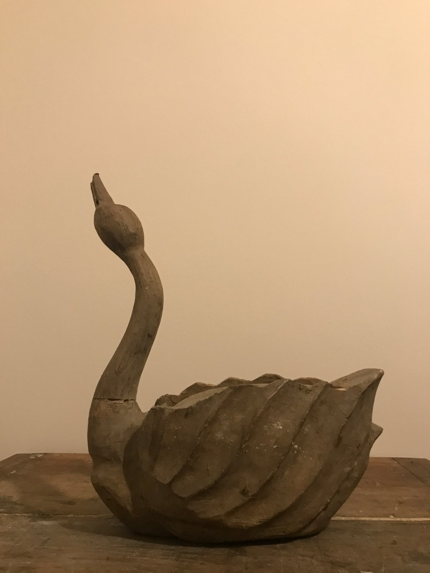 French Wooden Swan - Antique Papier Mache Mold