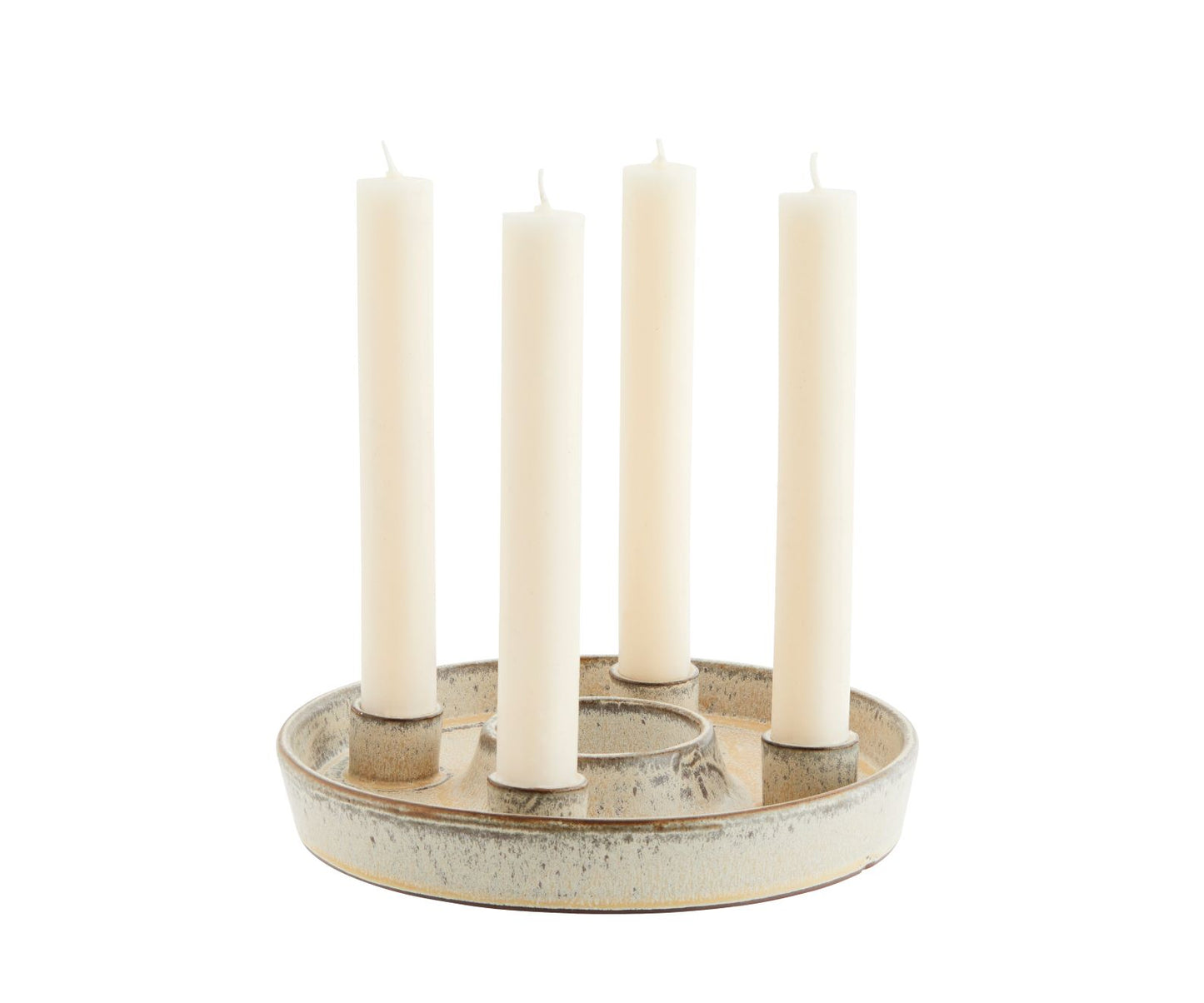 Round Stoneware Candle Holder