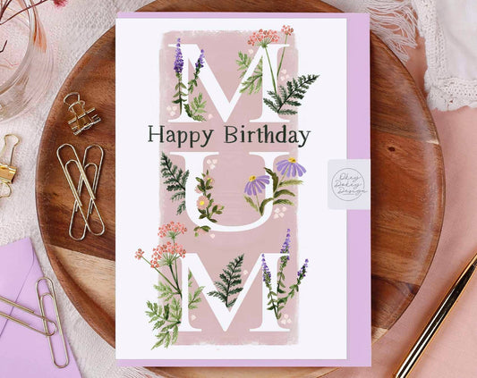 Happy Birthday Mum Greetings Card