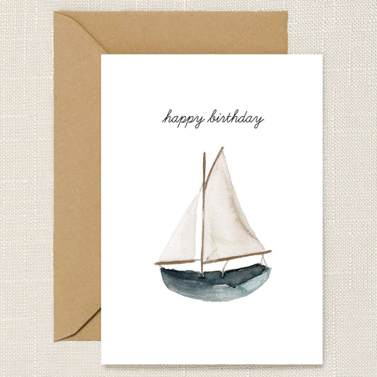 Sailing Boat Birthday Greetings Card