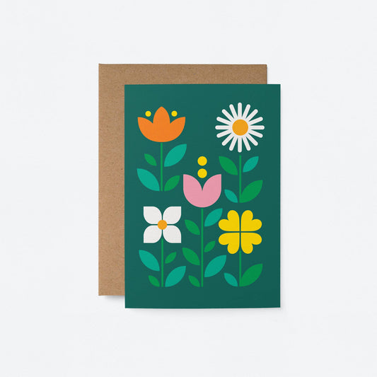 Flower No 10 Blank Greetings Card